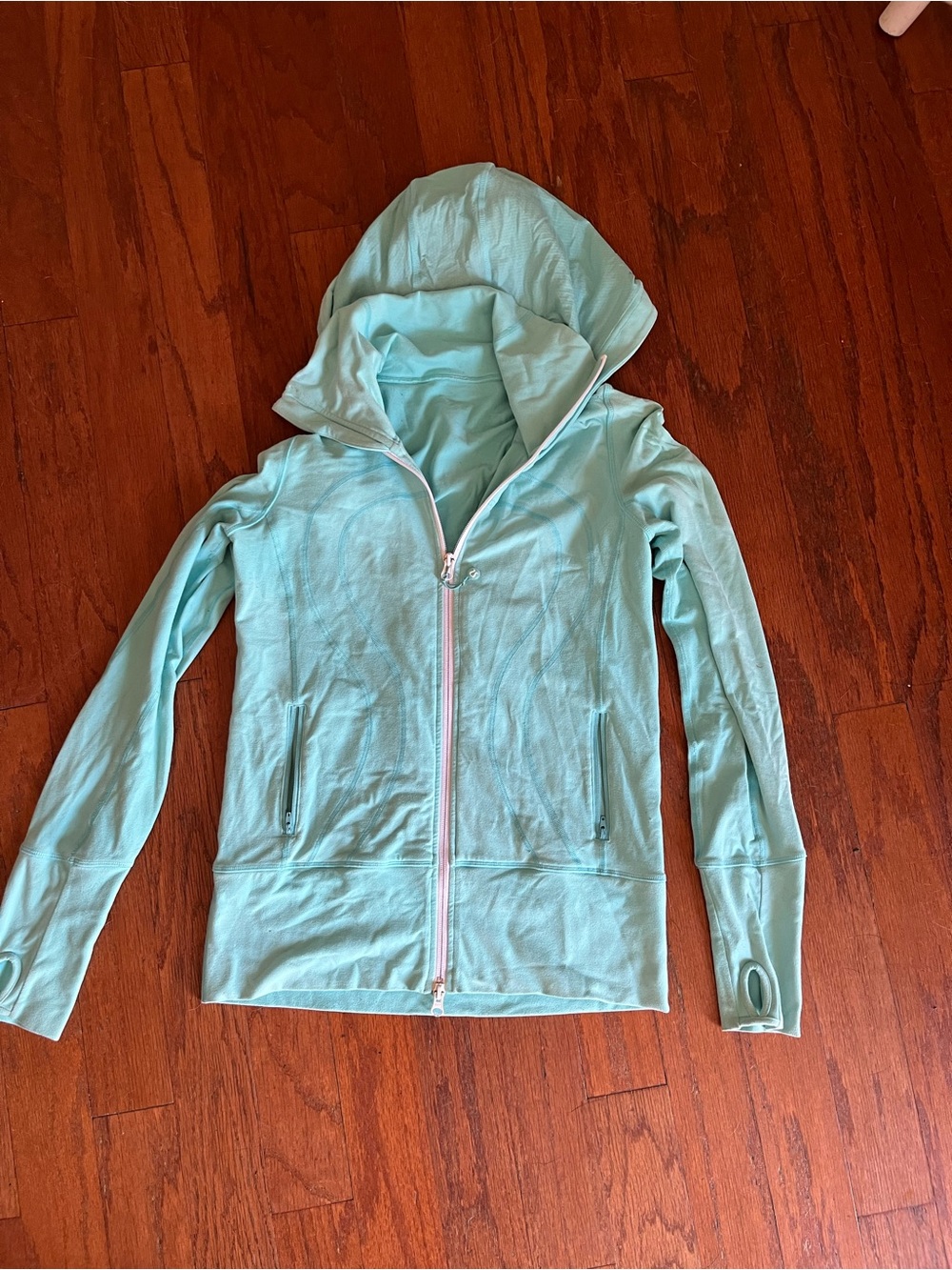 Lululemon vintage turquoise Hooded Zip Jacket